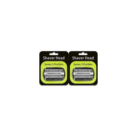 Têtes de rasage Braun Series 3 32B – 2 pièces – Triple lames flottantes pour rasage précis – Étanches et antirouille (1/4)