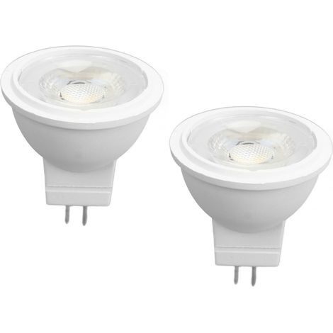Lot de 2 ampoules MR11 haute luminosité 3W 110V, à dissipation thermique rapide, culot GU4, pour éclairage extérieur, chambre, cuisine, lumière chaude (1/5)