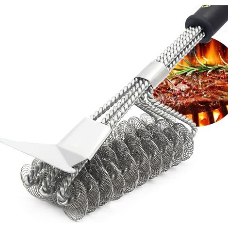 Filiyano-Brosse pour barbecue, grattoir pour barbecue, brosse de nettoyage pour barbecue, brosse et grattoir pour barbecue avec long manche (1/5)