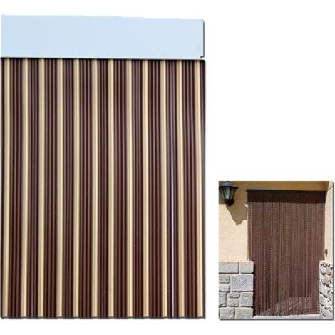 Rideau de porte bande Duero 120 x 210 marron/beige