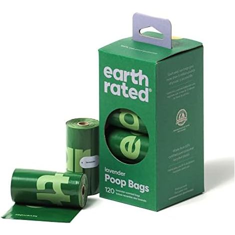 Earth Rated Chien de chasse, garanti auslaufsichere et extra dicke Abfallsäcke als Nachfüllrollen für Hunde, Lavendelduft, 120 Stück (1/5)