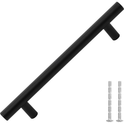 Tiradores para armarios 10 uds acero inoxidable negro 128 mm vidaXL (1/4)