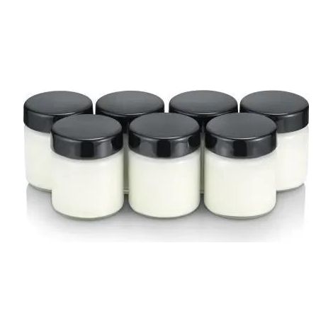 Severin EG3514 Vasos de Yogur de Vidrio Negro 7 piezas