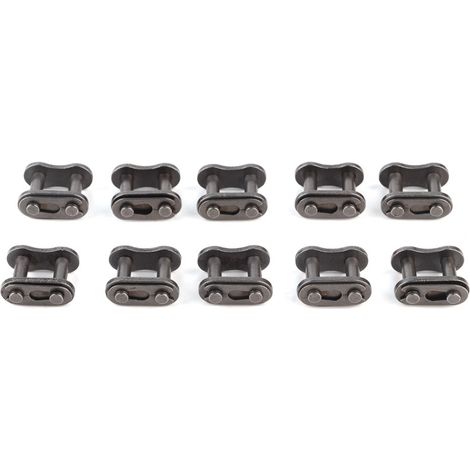 Beyamis Lot de 10 maillons de chaîne 428 en acier pour moto, avec boucle et connecteur. (1/5)