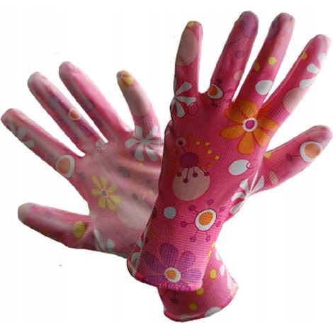 Guantes de jardinería rosas  Talla 8