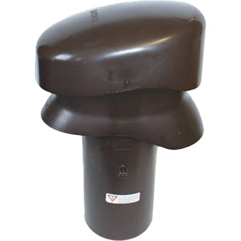 Be-/Entlüfterrohr DN110 Kurz Braun für senkrechten Einbau (1/2)