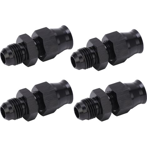Lot de 4 Adaptateurs AN6 Filetage Mâle en Aluminium Alliage Étanchéité Parfaite avec Bague en Laiton pour Carburant Gaz Diesel Huile 5/16in (1/5)