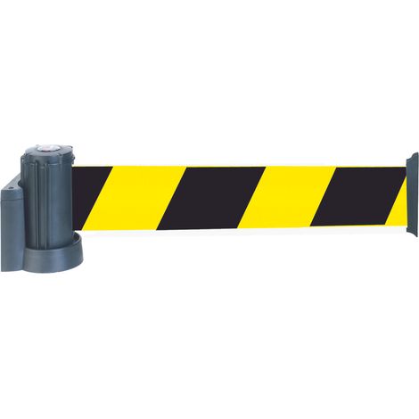 Enrouleur mural avec sangle Jaune/Noir hachuré 3m x 100mm - 2700177