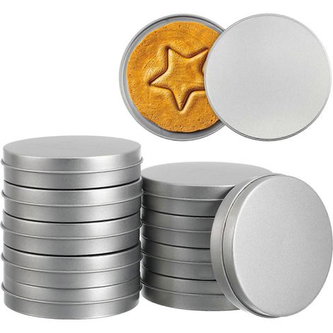 Lot de 10 boîtes de rangement en fer pour bonbons, biscuits et snacks-9.00X9.00X2.00CM-a (1/4)
