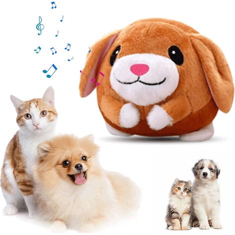 2025 Jouet pour Chien, Jouet de Balle Rebondissante pour Chiens, Balle Interactive pour Chien, Active Moving Pet Plush Toy, Jouet Amusant Parlant et répétitif (04)