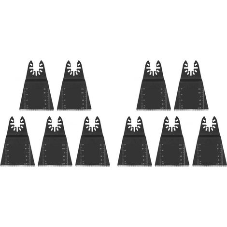 Lames d'outils oscillants, 10 x 65mm lames de scies oscillantes multi-outils Kit de lames de scies universelles à dégagement rapide Métal Bois Plastique Oscillant (1/5)