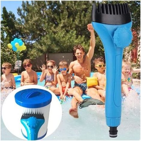 Nettoyeur De Cartouche Filtrante De Piscine, Brosse de Filtre de Piscine, Nettoyant pour Filtre de Piscine, Cartouche Filtrante pour Piscine et Spa Outil de Nettoyage Nettoyeur (1/4)