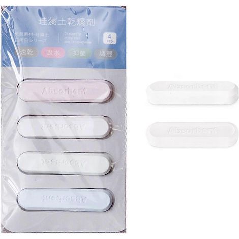 4 Sachets Déshumidificateur Naturel en Terre de Diatomée, Absorbeur d'Humidité pour Nourriture, Placard, Cuisine et Vêtements (1/4)