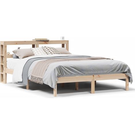 Maison Exclusive - Massivholzbett ohne Matratze 150x200 cm Kiefer