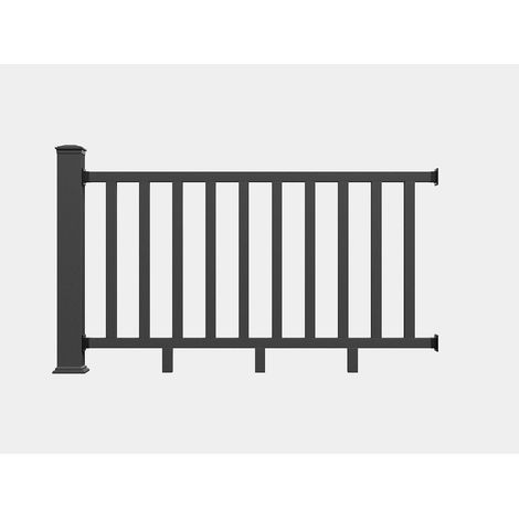 Garde-corps en composite - Kit extension - H100 x L200 cm - Anthracite - GUARO (1/2)