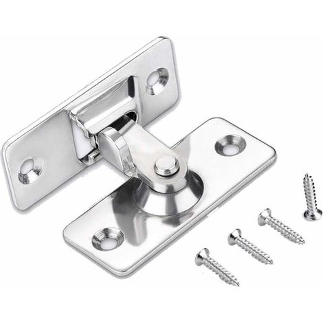 Loquet de serrure de porte à 90 degrés, loquet de verrouillage à angle de sécurité en acier inoxydable pour porte coulissante/poussoir, nickel satiné,de (1/5)
