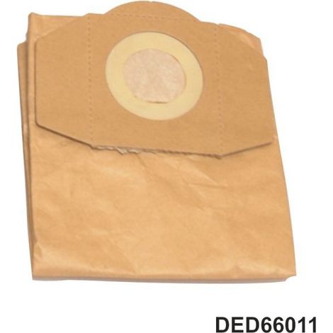 DEDRA - Sacs en papier 30L (5 pièces) - Pièce de rechange pour aspirateur DEDRA DED6601