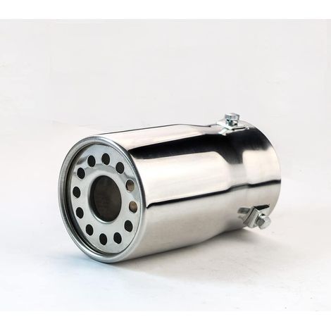 80mm Tuyau d'échappement de voiture, DB killer silencieux d'échappement pour voiture, Silencieux en Chrome, Acier inoxydable, Argent (1/5)