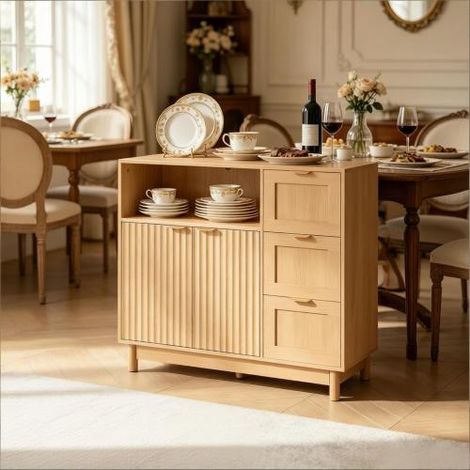 Wohnzimmer Schrank,Geräumiger Küchenschrank,Sideboard mit vielseitigem Speicherplatz,Küchenschrank
On-Site