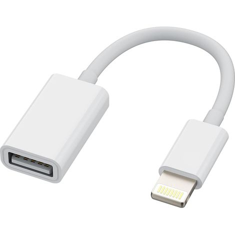 Adaptateur Lightning vers USB Câble OTG pour Apple iPhone 14 13 12 11 Pro Max 7 8 Plus X SE XS XR pour iPad Air Flash Drive Télécharger Photo Souris Lecteur de Carte Accessoires Lecteur de Cartes (1/5)