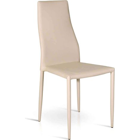 Sedia Moderna Di Design In Ecopelle Tortora Per Arredo Casa Cucina Sala Da Pranzo Studio Ristorante Bar (1/3)
