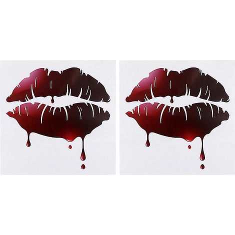 Lot de 2 autocollants pour toilettes d'Halloween, pour décorations d'Halloween (1/3)
