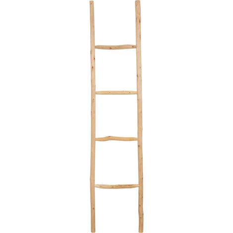 Porte-serviettes échelle en bois moderne salle de bain au sol mur à mur décoratif Porte-serviettes échelle Porte-objet et vase