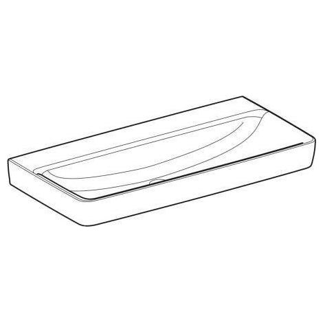 Geberit Renova Plan, Waschtisch, 100x48 cm, ohne Hahnloch, ohne (1/5)