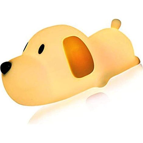 LED-Hunde-Nachtlicht, weiche Silikon-Baby-Kinderzimmerlampe mit empfindlicher Tippsteuerung, Sleep-Timer für das Schlafzimmer von Kindern, Kleinkindern und Frauen