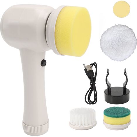 Brosse De Nettoyage Electrique - Autonome 90 Min - Rechargeable USB - Poignée Ergonomique - Pour Salle De Bain Cuisine Chaussures - 1 Piece (1/5)