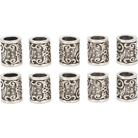 Lot de 20 perles à barbe en alliage, décoration DIY unisexe style vintage, perles pour dreadlocks, pour la vie quotidienne et les mariages. (1/5)
