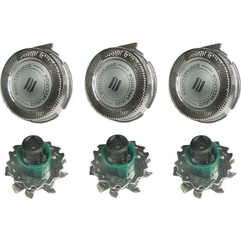 Lot de 3 lames de rechange pour rasoir Philips RQ11, RQ10, RQ12, RQ32, RQ1185CC, RQ1195CC, YS1106, YS1108, RQ1050, RQ1075, RQ1060, RQ1090 (1/5)