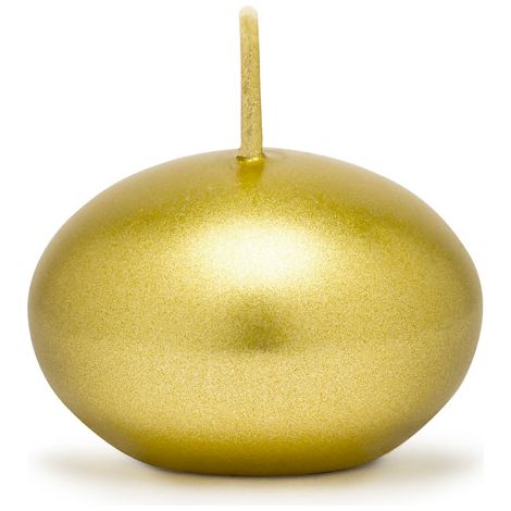 Candela galleggiante, metallizzata, oro, 4 cm (1 confezione / 50 pz.) (1/5)