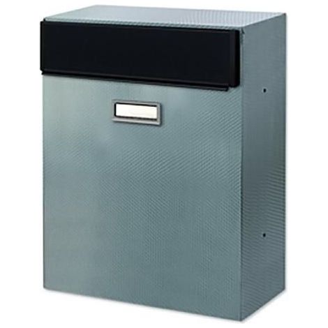 Alubox 47297 Magnum M1 Cassetta postale in acciaio inox con prelievo posteriore e formato rivista colore Acciaio inox