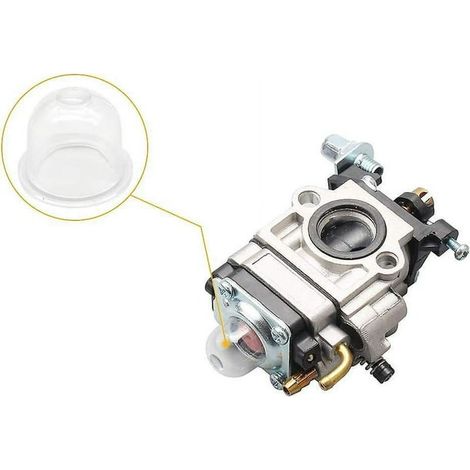 Lot de 12 poires d'amorçage transparentes pour carburateur, compatibles avec débroussailleuses, taille-haies, scies à essence et ventilateurs. (1/2)