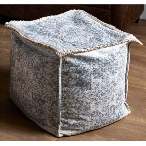 Pouf Motifs Orientaux Gris 50X50X40 Cms. 50X50X40 Cms (1/3)