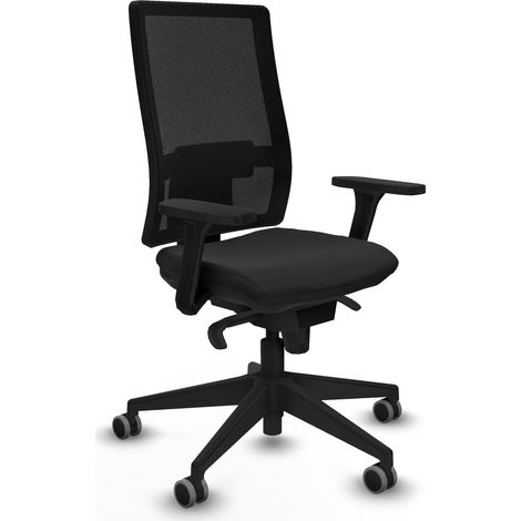 Horna sincro malla negra similpiel negro brazos 3D base piramidal  ruedas 65mm engomadas (1/5)