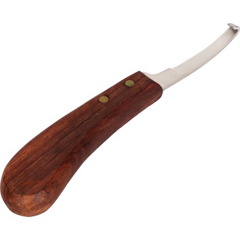 Couteau à sabot en acier avec manche en bois, couteau à sabot pointu pour bovins et animaux de ferme, FarmRight Hand (1/5)
