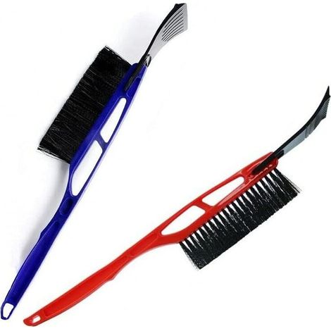 APEX Lot de 2 brosses à neige pour pare-brise avec grattoir à glace et manche long pour voiture, camionnette, camion. (1/5)