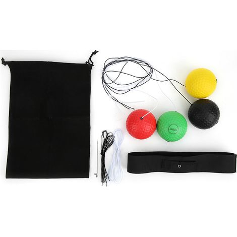 Ballon d'Entraînement de Boxe 4 Pièces avec Support Tête Ajustable en Mousse PU pour Sport et Fitness (1/5)