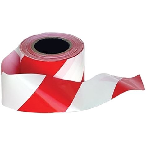 Cinta de barrera/aviso barrera no adhesiva blanco rojo BT10  Rojo / Blanco
