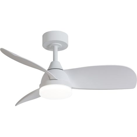 Ventilador de techo LED “Byan” regulable con control remoto (18W 3CCT 2000lm) IP20 Ø92cm color blanco (1/5)