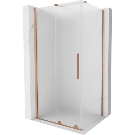 Mexen Velar cabine de douche coulissante 100 x 70 cm, givre, cuivre brossé - 871-100-070-31-65 (1/5)