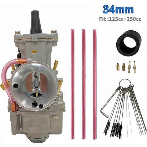 Buse de puissance de carburateur de 34 mm pour motos/quads avec moteurs de 125 à 250 cm3, carburateur de course deux temps PWK32 pour motos tout-terrain. (1/4)