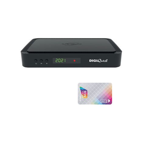 DIGIQUEST Q90 Récepteur satellite Labellisé Tivusat HD Carte Activée Chaines Italiennes (1/5)