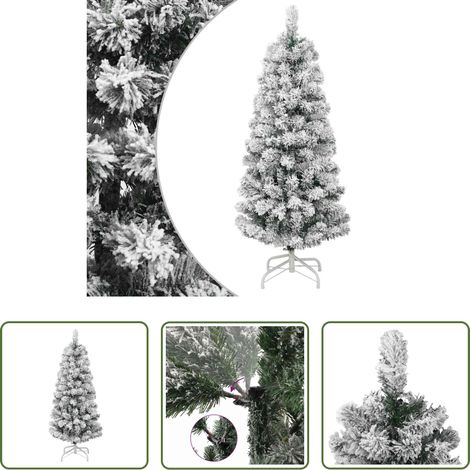 Klappbarer Weihnachtsbaum - Künstlicher Weihnachtsbaum Klappbar Beschneit 150 cm (1/5)