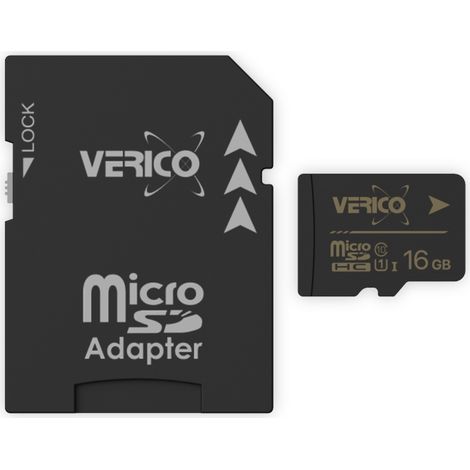 VERICO microSDHC Speicherkarte 16GB, Class 10, UHS-I, mit Adapter (1/5)