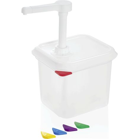 Distributeur de sauces GN 1/6 2,6 ltr H 150 mm polypropylène HACCP - Was Germany