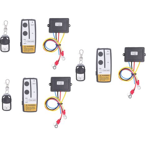 télécommandes universelles sans fil pour treuil électrique avec 3 récepteurs et 3 clés de télécommande (1/5)