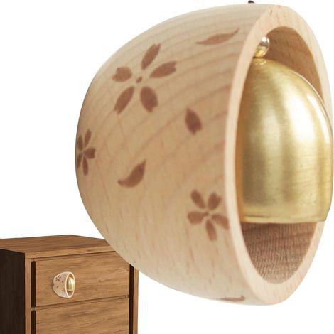 Cloche de commerçant magnétique, Cloche de commerçant pour Ouverture de Porte,Ornements de Carillon de Vent de Sonnette en Bois Alerte d'entrée de Magasin à succion, dans Le Jardin d (1/5)